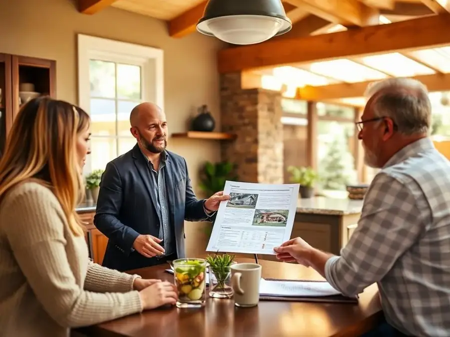 Sales presentation with homeowners